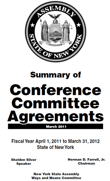 Summary of Conference Committee Agreements