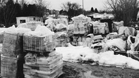 Electronic equipment collected for reuse and recycling at Waste Management and Recycling, Schenectady, N.Y