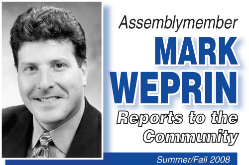 Assemblymember Mark Weprin Reports to the Community - Summer/Fall 2008