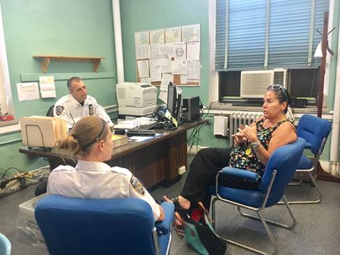 Assemblywoman Stacey Pheffer Amato (D-Far Rockaway) met this past Friday, July 28th, with the Commanding Officer of the New York Police Department 101st Precinct, Captain Vincent J. Tavalaro.  Pheffer