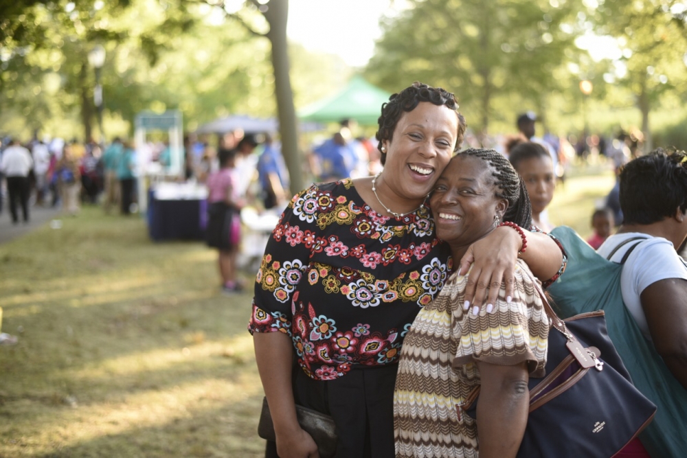 Assemblywoman Hyndman with local residents at National Night Out