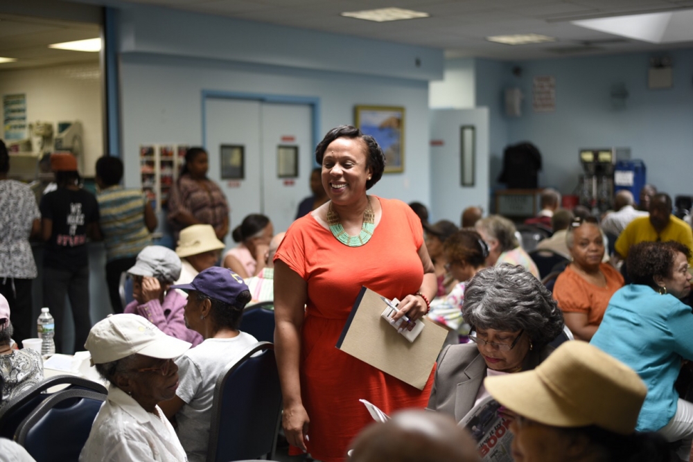 Assemblywoman Hyndman at Alpha Phi Alpha Senior Center