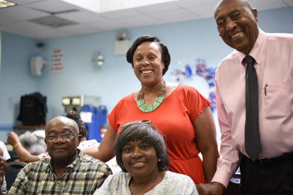 Assemblywoman Hyndman visiting seniors at Alpha Phi Alpha Senior Center