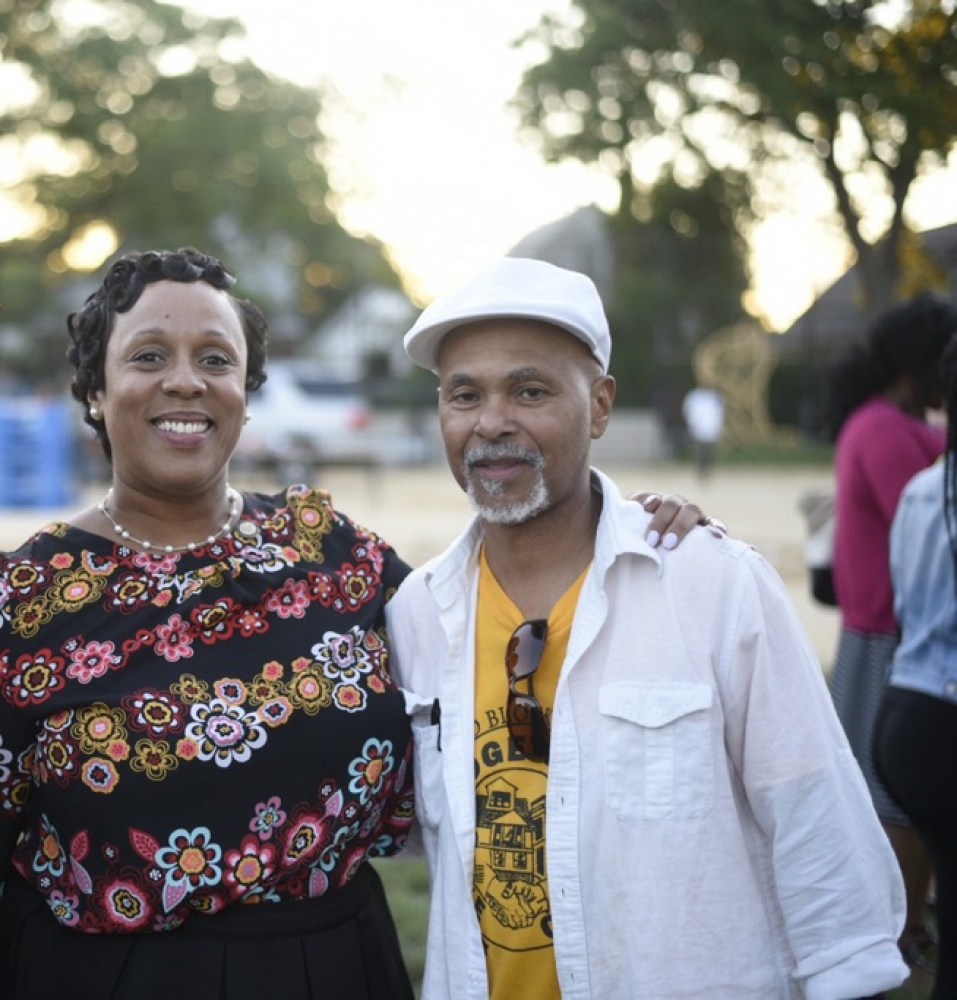 Assemblywoman Hyndman with Dwight Johnson, President of Federated Blocks of Laurelton