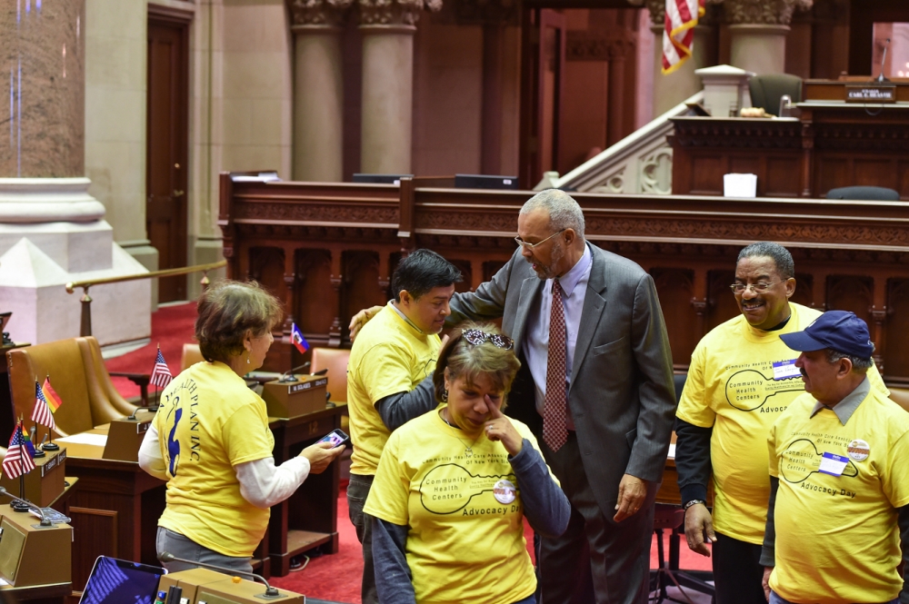 Assemblyman Aubry welcomes Plaza del Sol representatives to the NYS Assembly Chamber in Albany