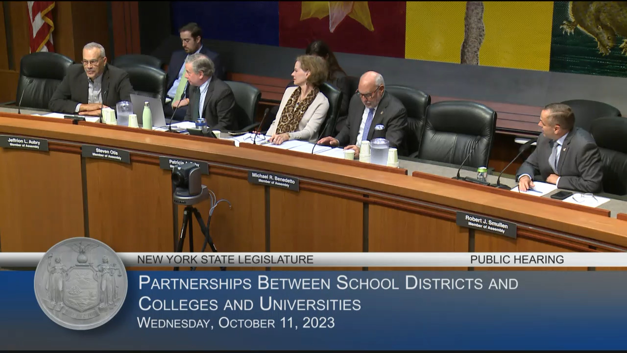 SUNY Vice Chancellor for Community Colleges Testifies at Hearing on Partnerships Between School Districts and Colleges