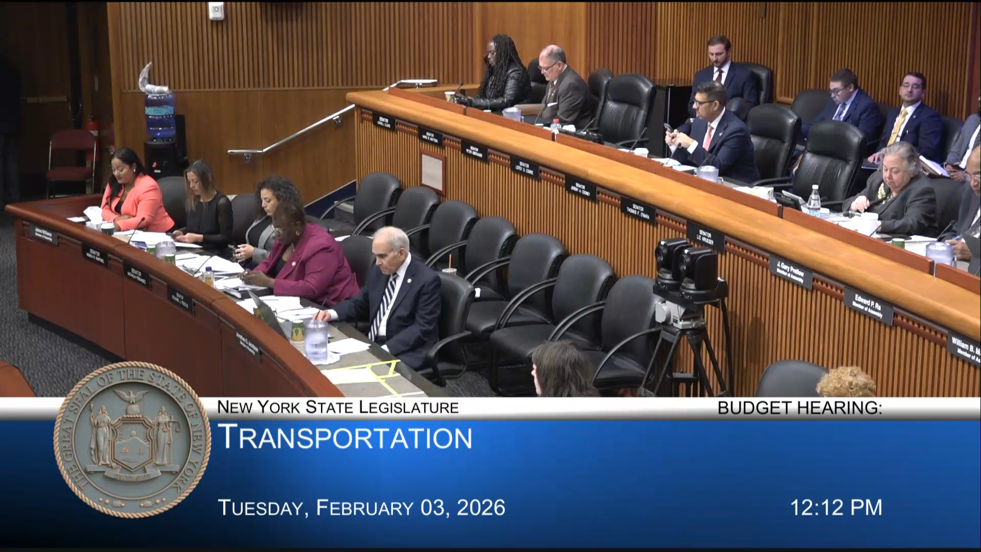 MTA Chairman Testifies During a Joint Budget Hearing on Transportation