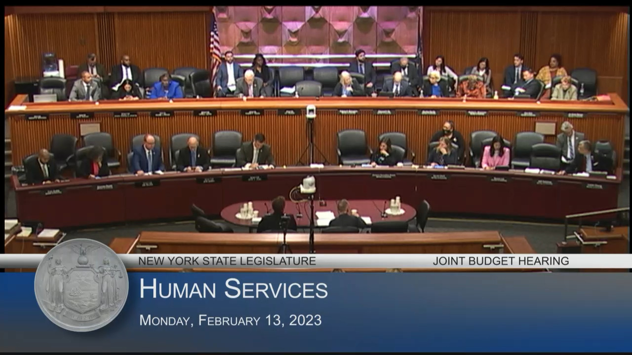 Commissioners Testifies During a Budget Hearing On Human Services