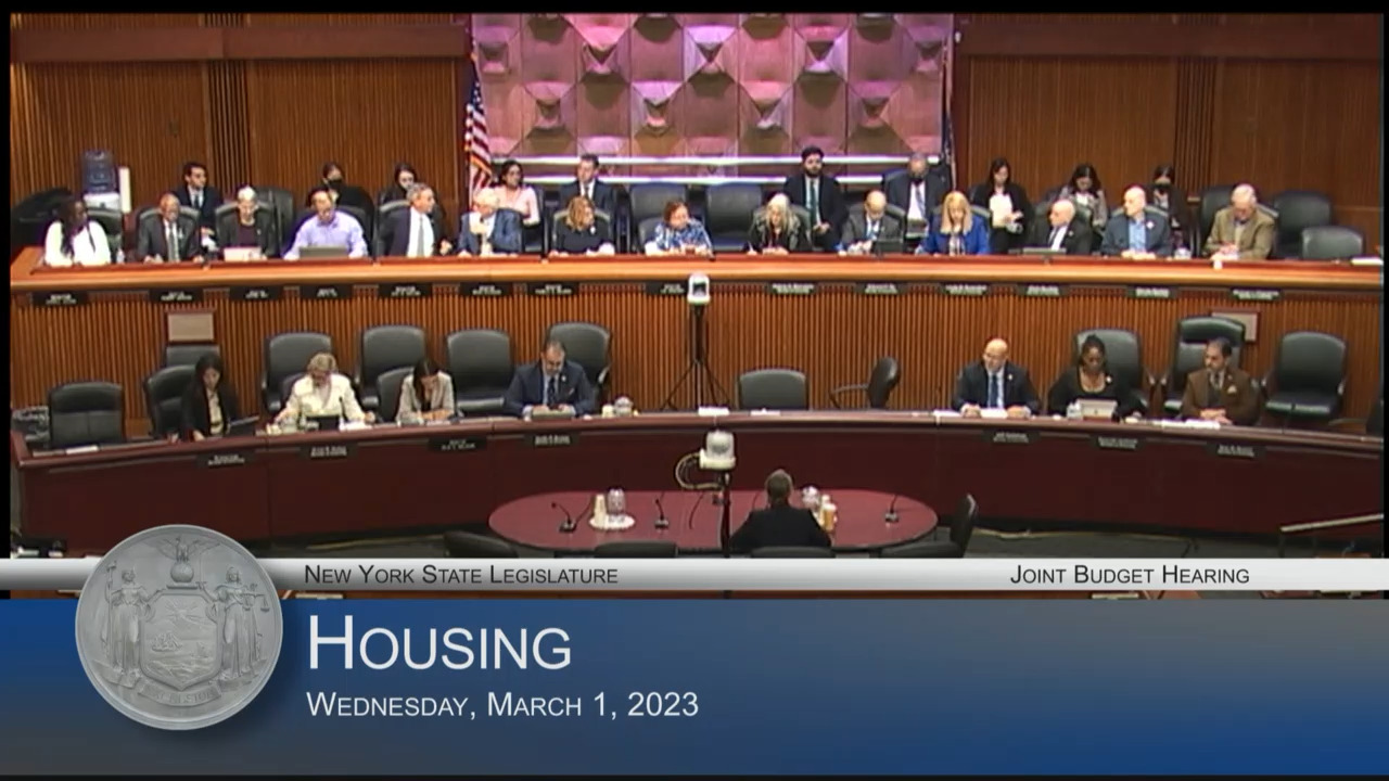 Homes & Community Renewal Commissioner Testifies During Budget Hearing on Housing