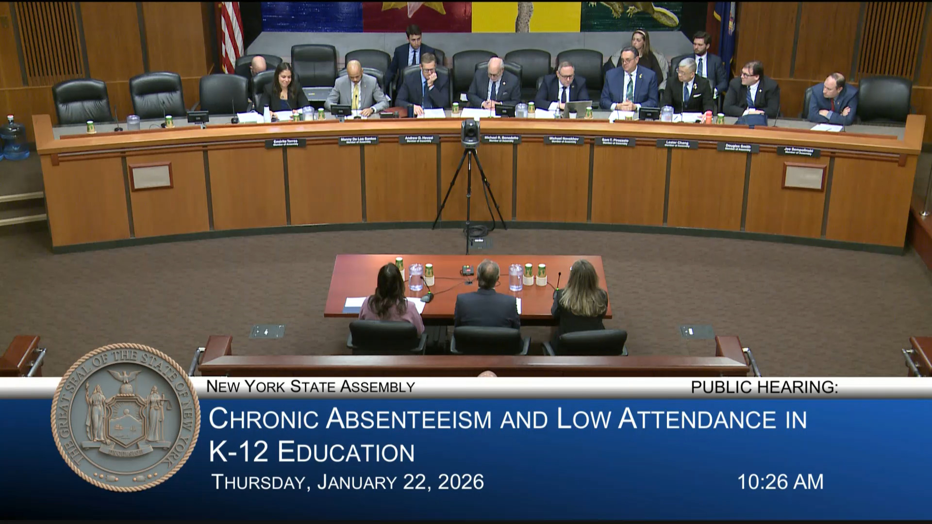 De Los Santos Questions NYS Education Department Official at Public Hearing on the Causes of Chronic Absenteeism and Low Attendance in NYS Schools