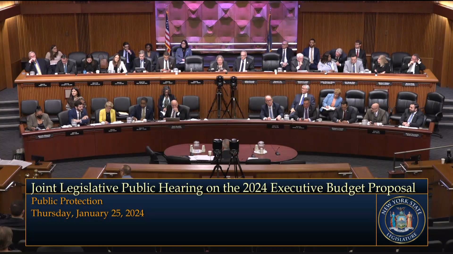 Chief Judge of Court Administration Testifies During a Joint Budget Hearing on Public Protection