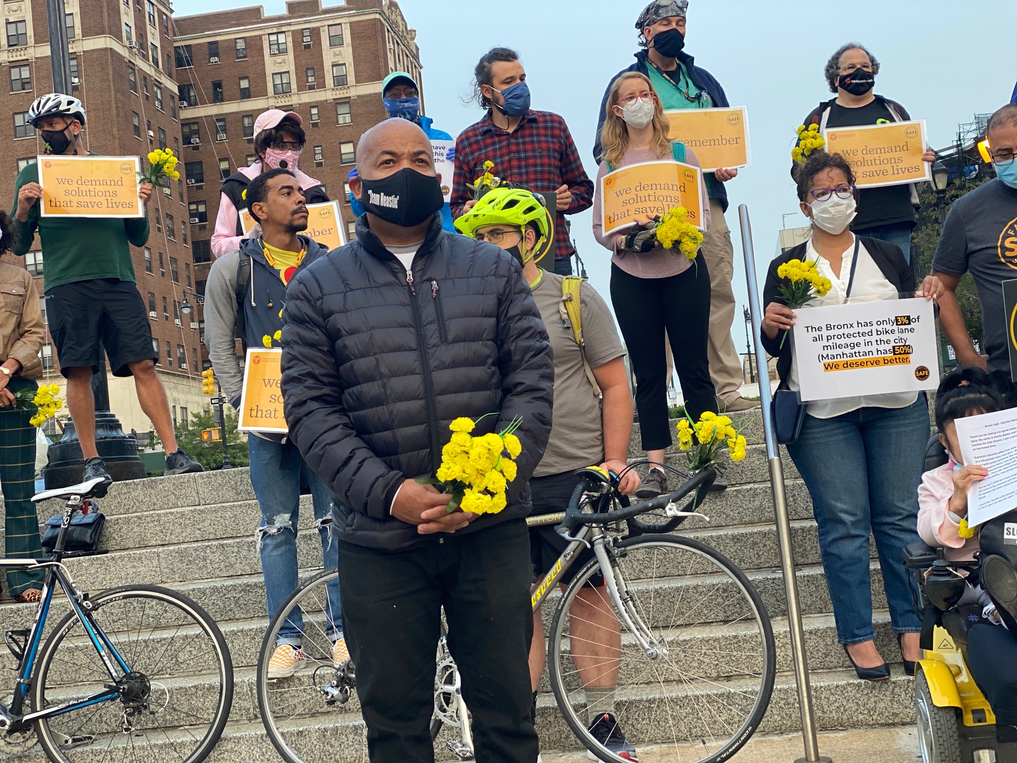 Speaker Carl Heastie joined Families for Safe Streets for a vigil to remember those lost to traffic violence.