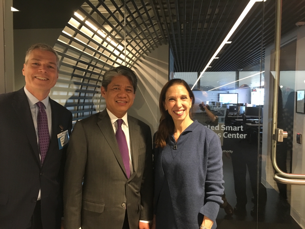 Assemblywoman Amy Paulin toured the New York Power Authority facility in White Plains with White Plains mayor Tom Roach and NYPA President/CEO Gil Quiniones.