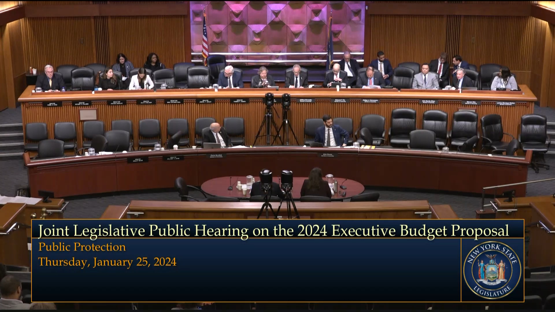 Homeland Security Commissioner and CI Officer Testifies During a Joint Budget Hearing on Public Protection