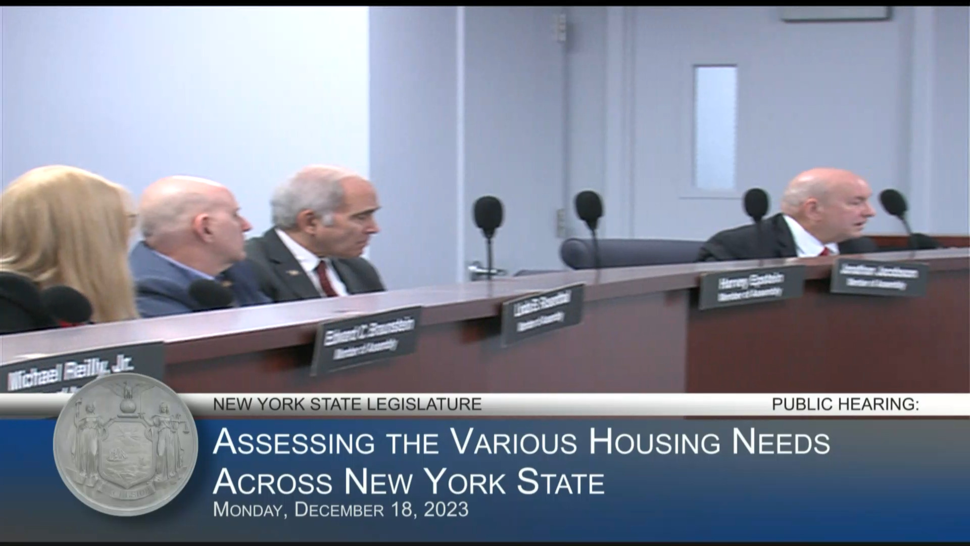 NYC Housing Officials Testify During a Public Hearing to Assess the Various Housing Needs Across NYS