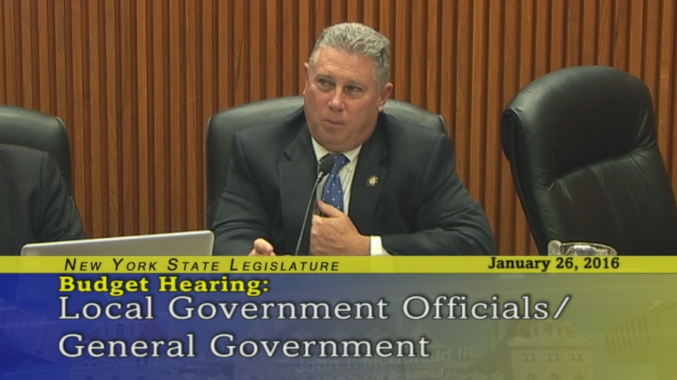 Assemblymember McDonald Questions Peter Baynes, Executive Director of the New York State Conference of Mayors