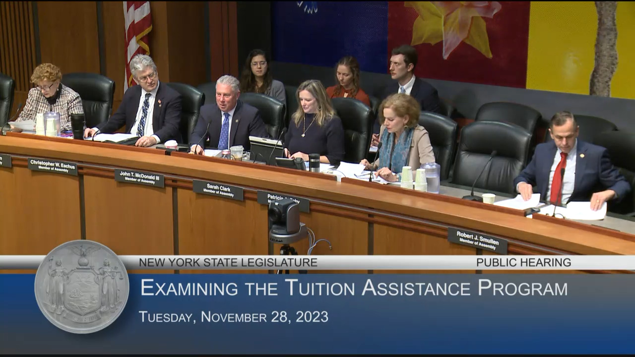 NYS Higher Education Services Corporation Testifies at Hearing on the Status of the NYS Tuition Assistance Program