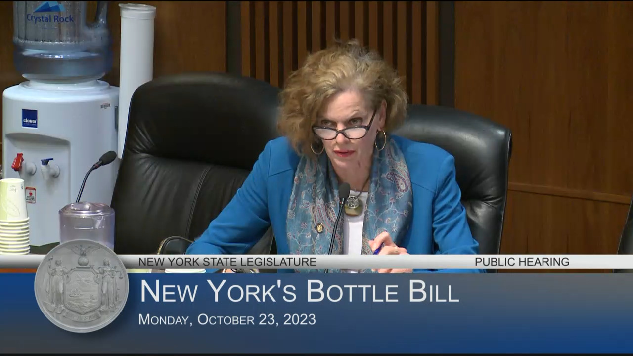 Advocates Testify During a Joint Legislative Hearing Examining New York’s Bottle Bill