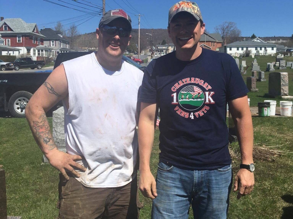 In April 2017, Assemblyman Jones went to the Dannemora cemetery to help restore markers of our veterans.