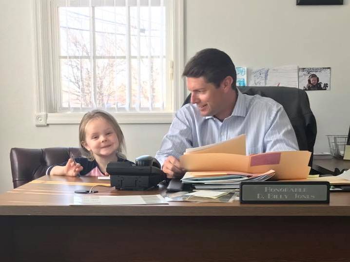 In April 2017, Assemblyman Jones brought his daughter to work as part of National 
