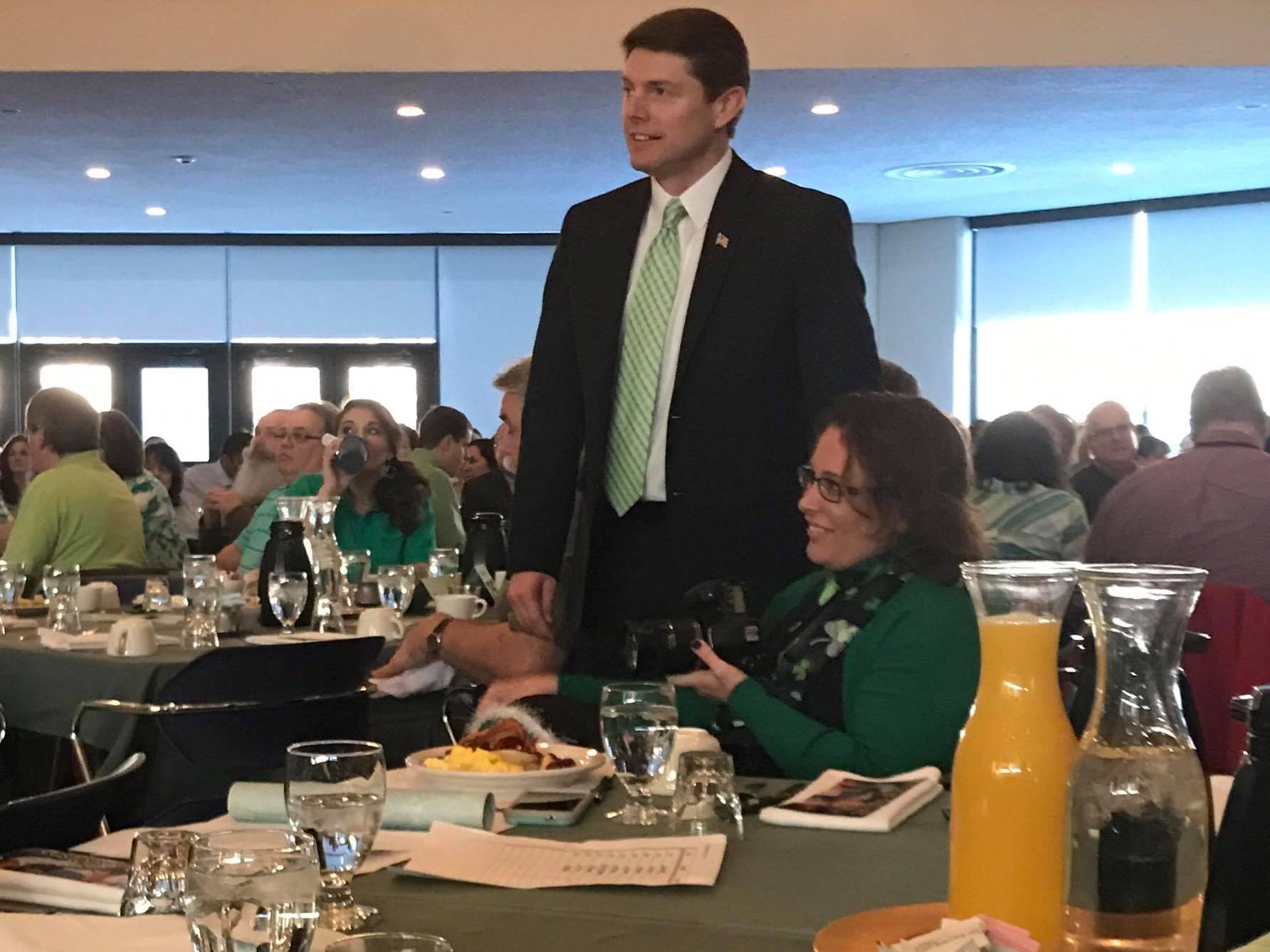 In March 2017, Assemblyman Jones attended the North Country Chamber of Commerce's 59th Annual St. Patrick's Day Breakfast.