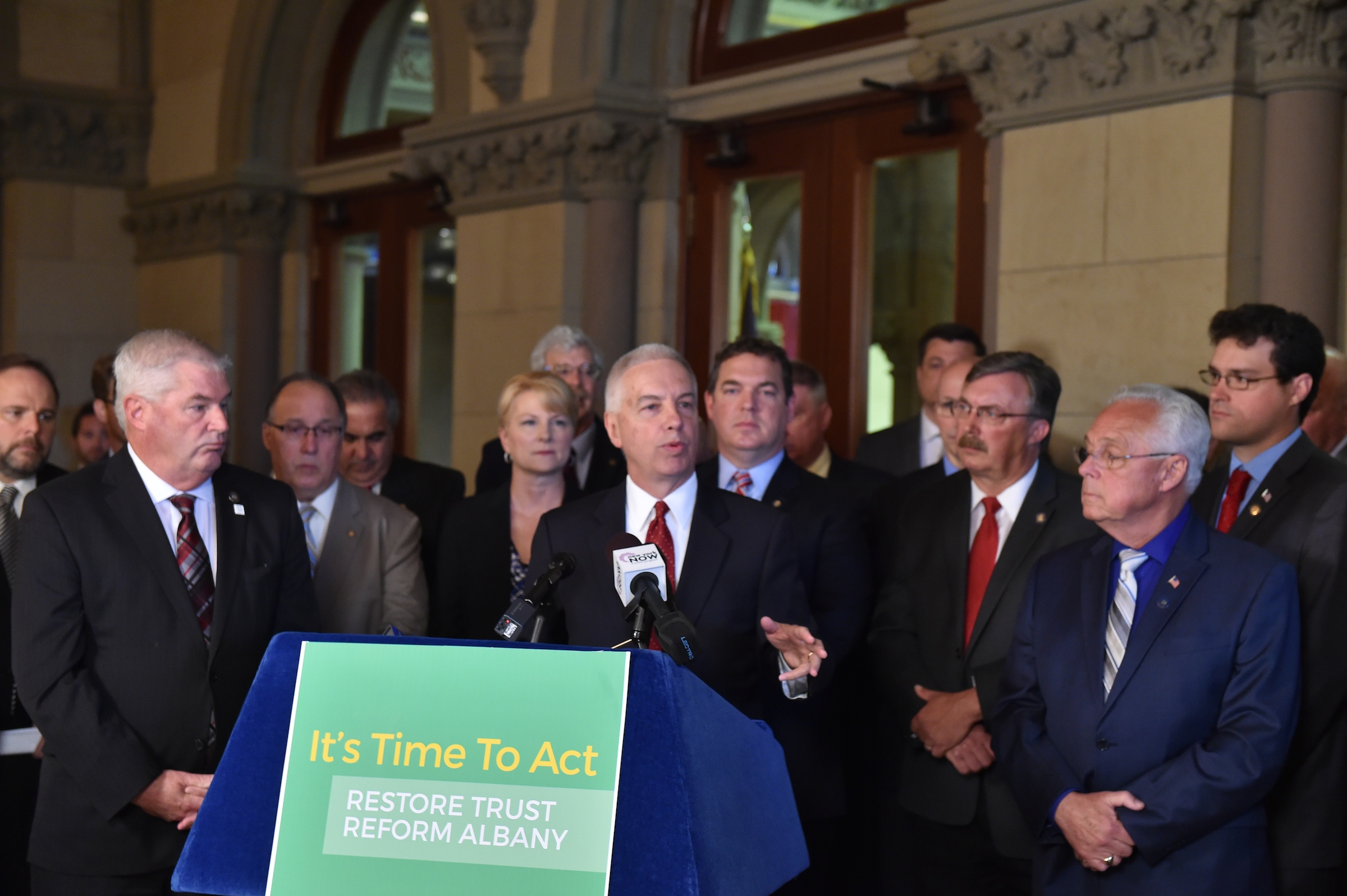Assemblyman Miller and other members of the Assembly Minority Conference at today's press conference.