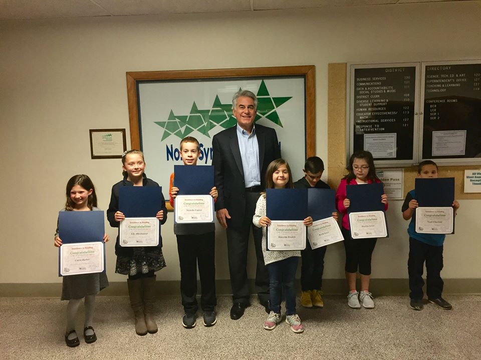 Assemblyman Al Stirpe celebrates student participation during the 2017 Summer Reading Challenge award ceremony