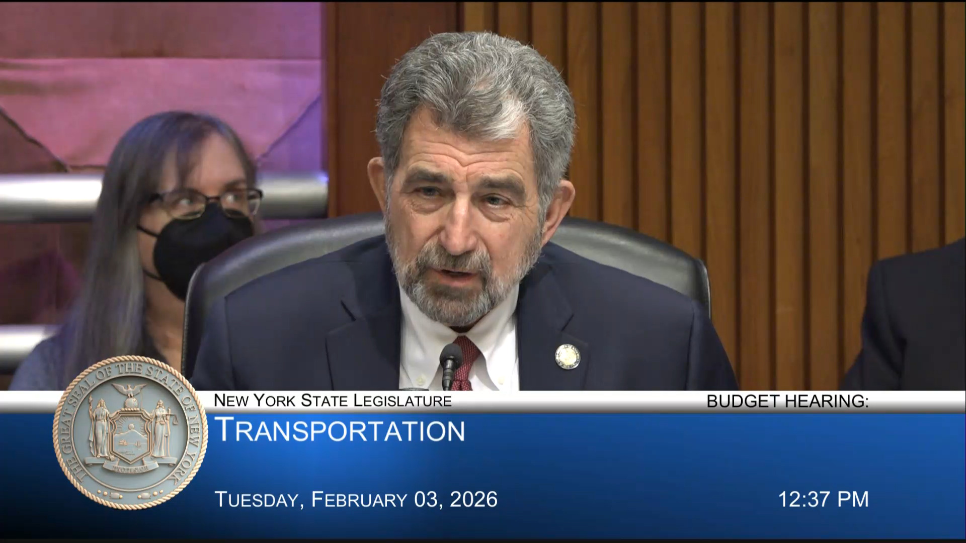 DOT Commissioner Testifies During a Joint Budget Hearing on Transportation