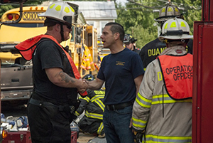 Meeting with firefighters