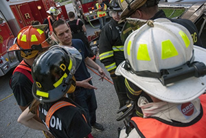 Meeting with firefighters