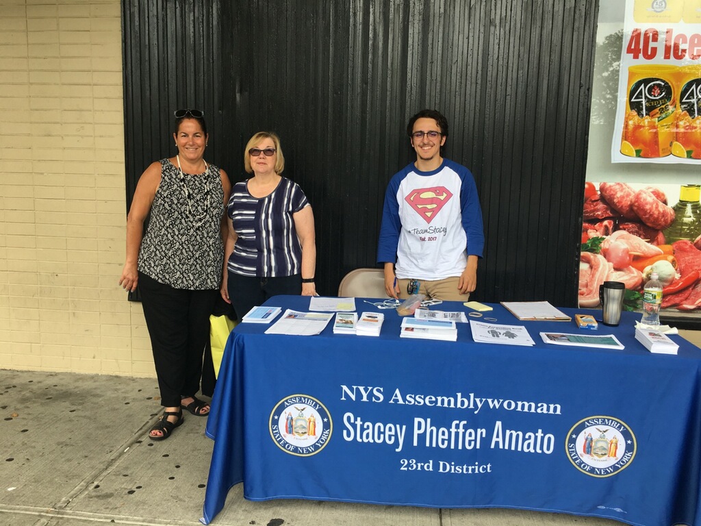 Pheffer Amato and her staff met with constituents face to face, discussed concerns about quality of life and other issues, and took down contact information to ensure proper follow up at her district offices.